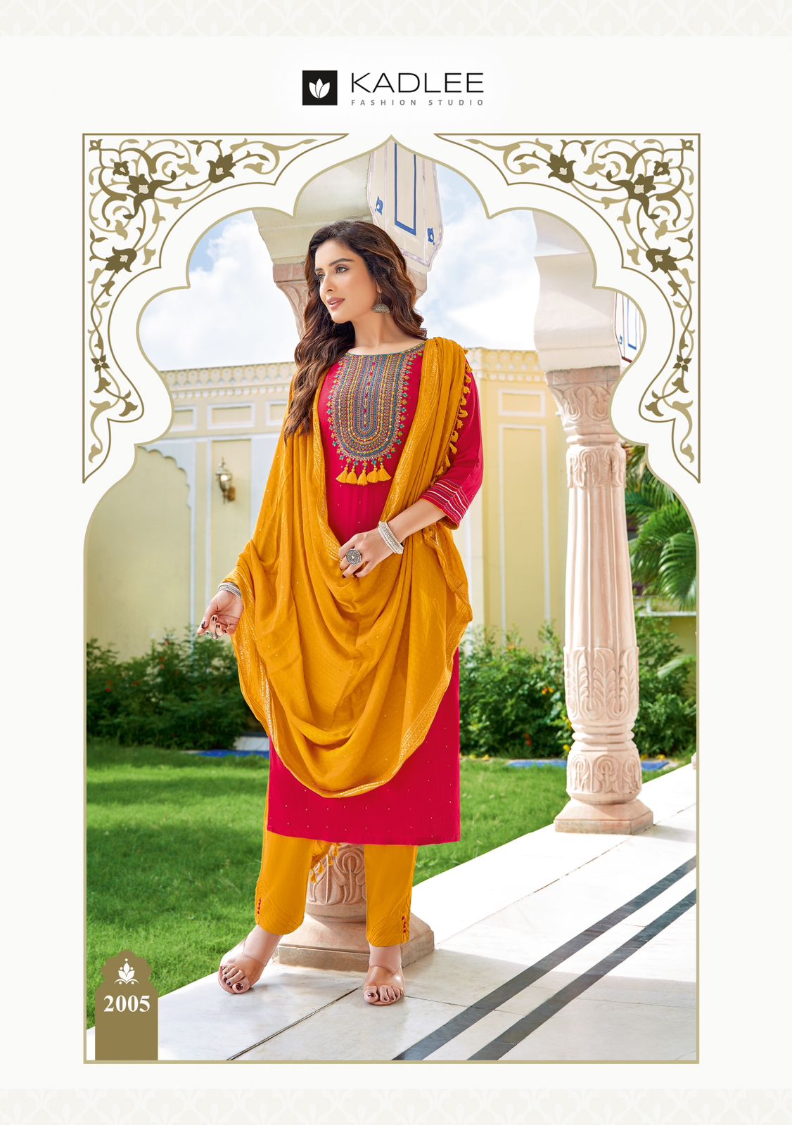 Devika By Kadlee Rayon Sequence Kurti With Bottom Dupatta Wholesale Market In Surat